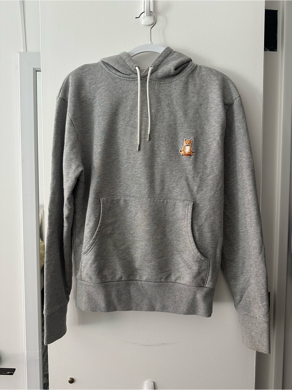 MAISON KITSUNÉ Grey Yoga Fox Hoodie